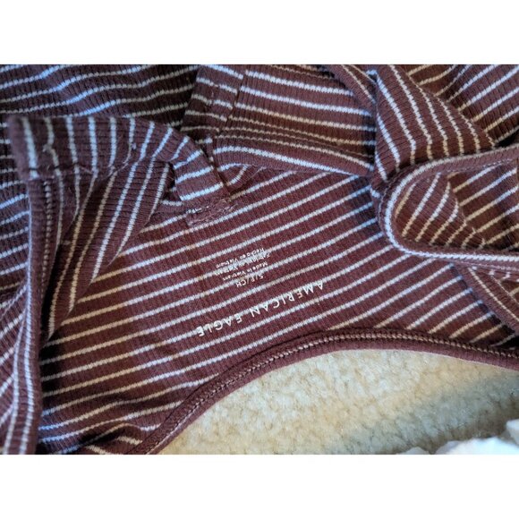 Button pocket stripe distressed tops Hollister American eagle aerie maurices - Picture 5 of 7